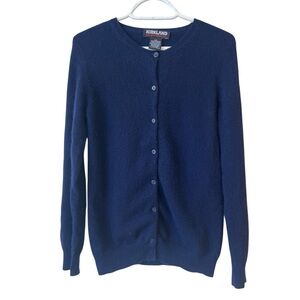 Cashmere Cardigan Navy Blue Size Small Ptp approx